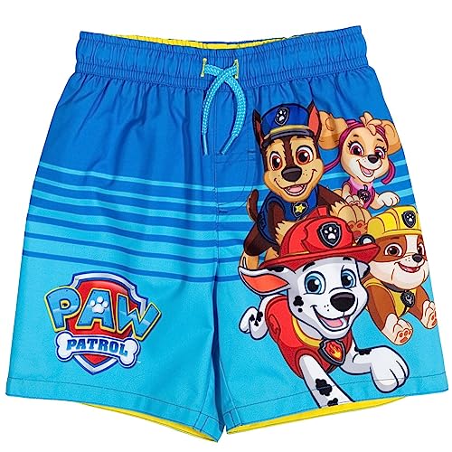 Paw Patrol Chase Marshall Rubble Raglan Swim Rash Guard Swim Trunks Set4