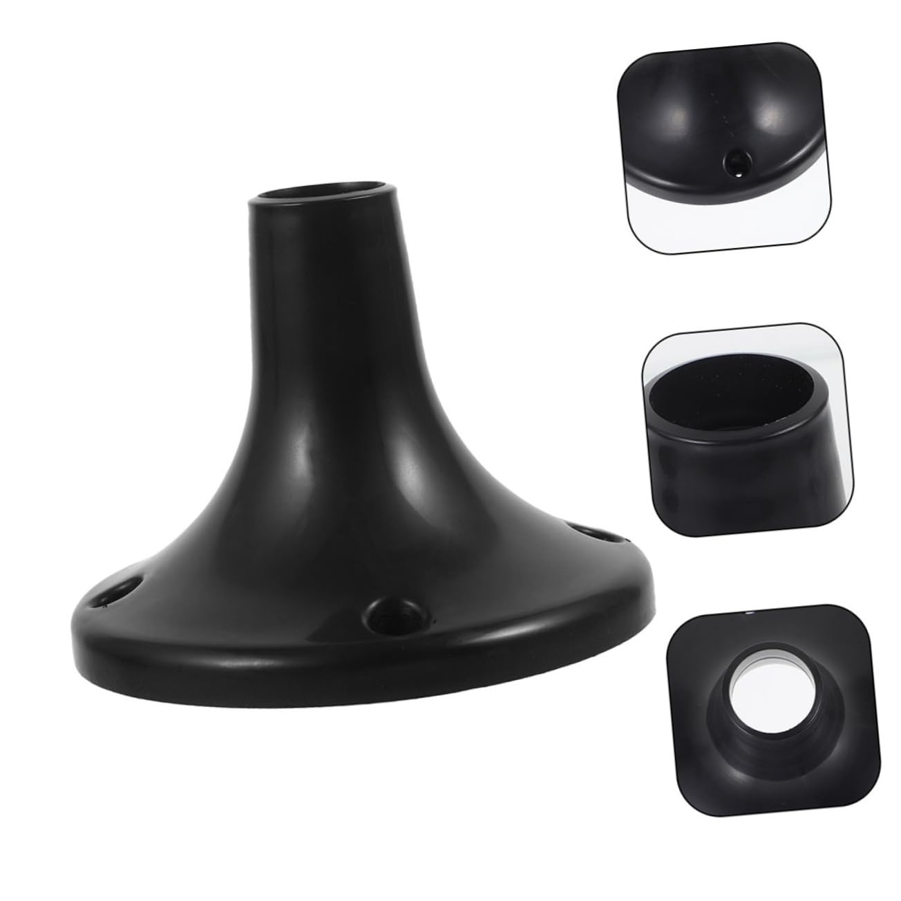 Holibanna 4pcs Solar Garden Lights Outdoor Base Plastic Mounts for Pathway Lamp Post Easy Install Weatherproof 18cm for Patio Yard