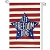 Avoin colorlife patriotic watercolor stars and stripes let freedom ring garden flag double sided outside 4th of july independence memorial day yard outdoor decoration 12 x 18 inch  urban country home decor