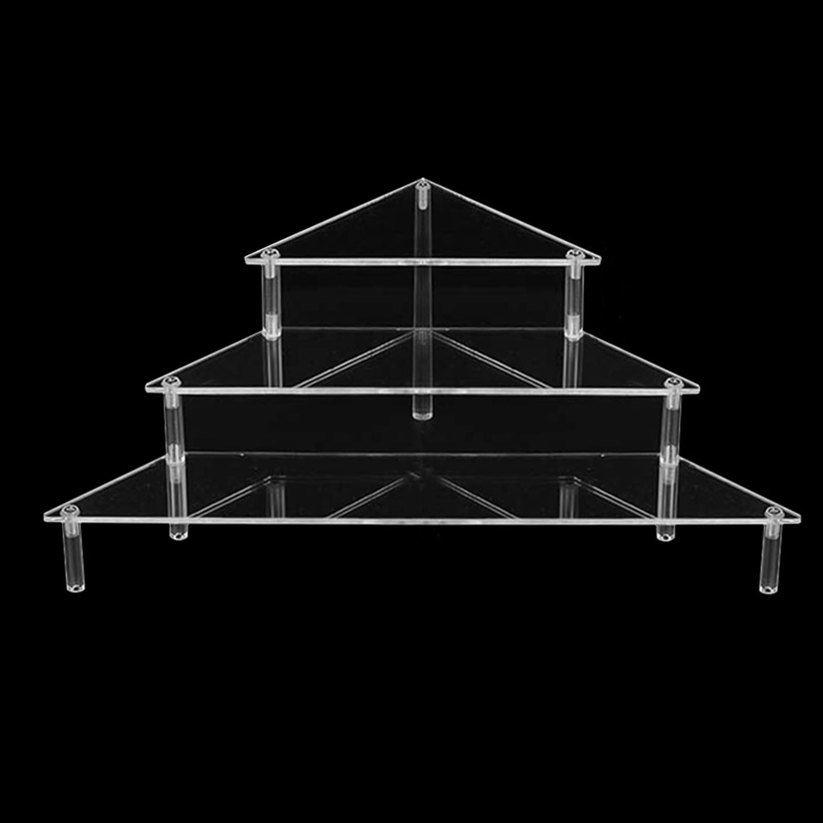 Msioytog Practical Multi Tiers Acrylic Clear Shelf for Lotions and Decorations TransparencyCupcakes Stand Home Storage Rack Clear Shelf Risers