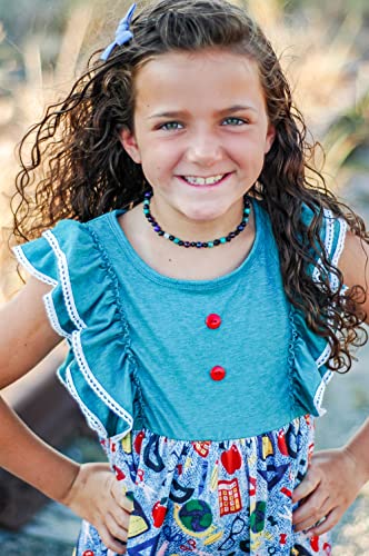 Baltic Essentials Raw Cherry Necklace with Jade Amethyst Lapis Turquoise 12.5"3