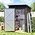 5x3FT Vertical Outdoor Steel Storage Shed with Floor Frame, Lockable Doors, Compact Metal Tool Shed for Garden, Backyard, Patio, Utility, and Bike Storage,Brown