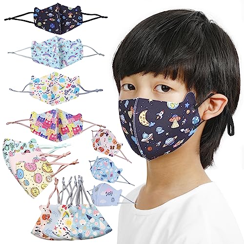 冷感マスク 子供用 4枚入り 柄 接触冷感 11色 (ひよこ)