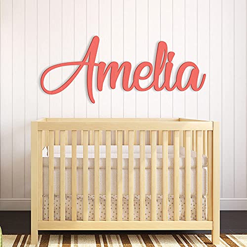 Personalized Custom Wooden Name Sign - HADLEY Font Baby Name Sign For Nursery and Wall Decor (12"-55" Wide) - PAINTED Wood Letter Nursery Decor - Wall Art For Girl or Boy Room By 48 Hour Monogram - Image 4