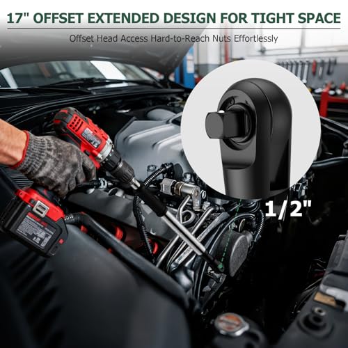 1/2" Offset Extension Wrench Alloy Steel 17" Reach Hard-to-Access Spaces by JiGiU - Used condition - Image 2