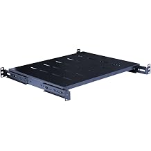 Rising Fixed Rack Server Shelf 1U 19" 4 Tier Post Rack Mount Adjustable Deep Server Network Rack 14"-20.5" depth SA0260-0101