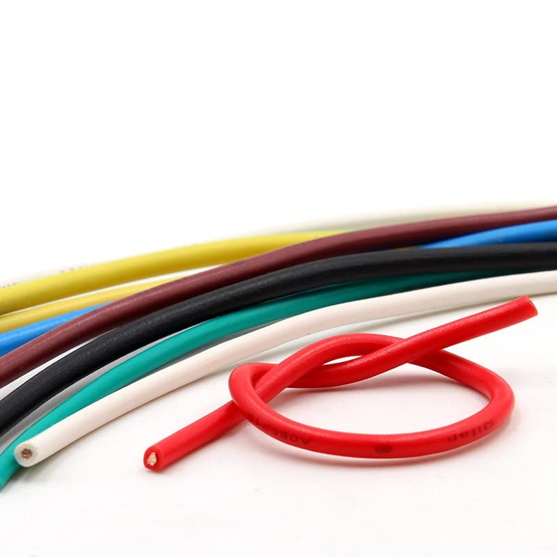 Schwarzes, einadriges, Flexibles Kupferkabel mit PVC-Ummantelung RV 22 20 18 17 15 13 11 9 7 AWG Verlängerungskabel for elektronische Signalleitungen (Size : 10 Meters, Color : 7 AWG 10MM)