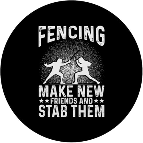 Miniatura 3 de Esgrima hacer nuevos amigos y apuñalarlos Esgrima PopSockets intercambiables PopGrip