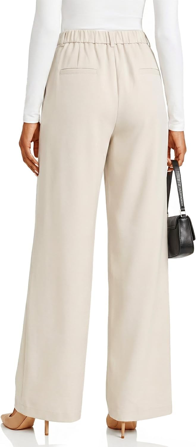 Zylioo Tall Womens Pants Wide Leg Dress Pants Women Tall Long Length Business Casual Office Slacks Trousers with Pockets