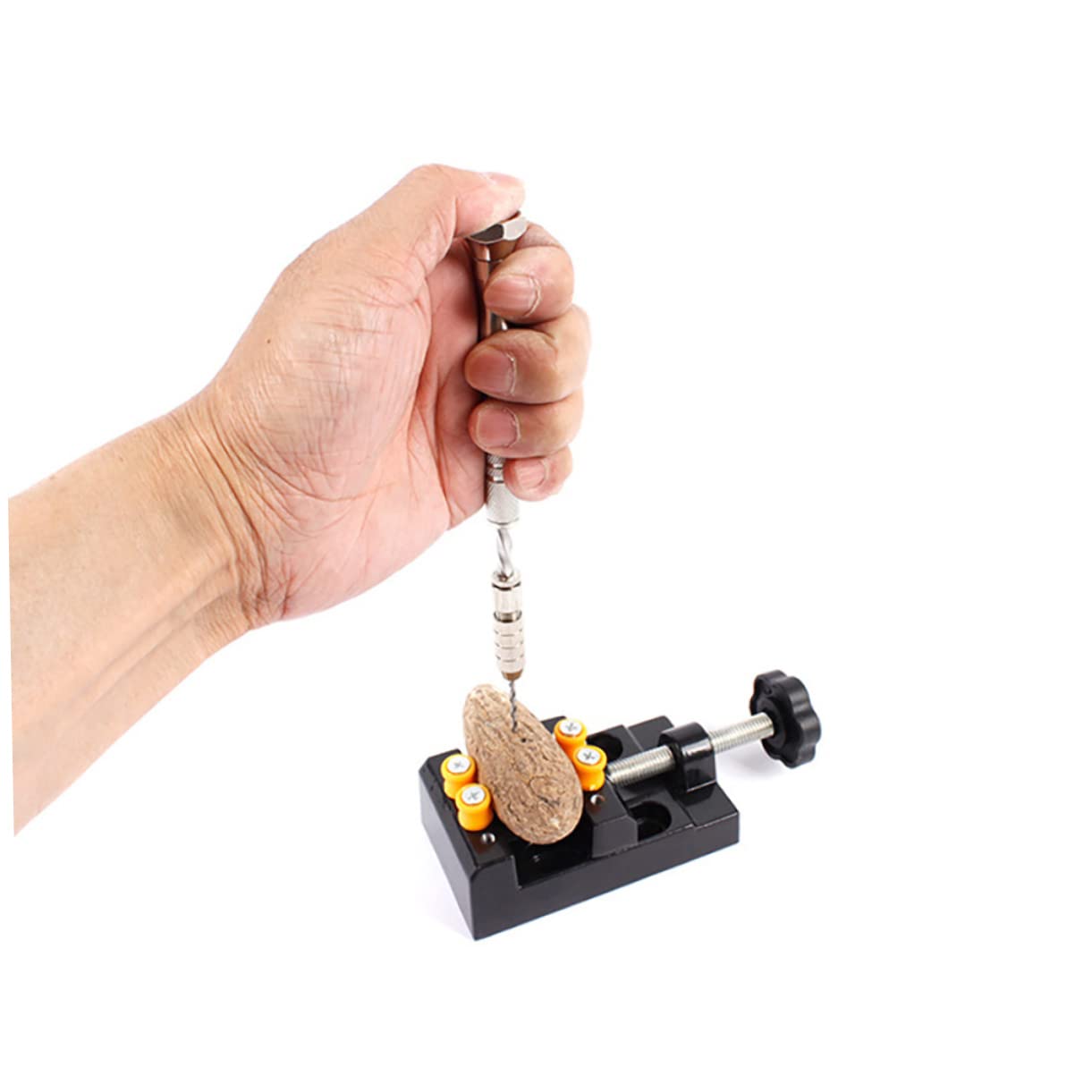 HOLIDYOYO 1Set Multifunctional Hand Drill with Drill Bits and Vise for Jewelry Carving Precision Drilling Tool for Projects