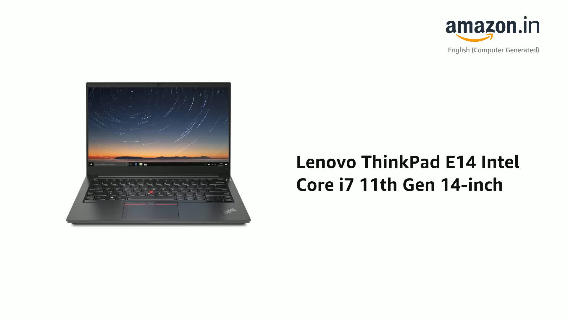Lenovo ThinkPad E14 Intel Core i7 11th Gen 14-inch (35.56cm) FHD