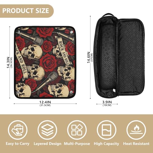 Bolsa de viaje para herramientas de cabello con tapete para plancha de pelo doble capa para planchas y rizadores miniatura 4