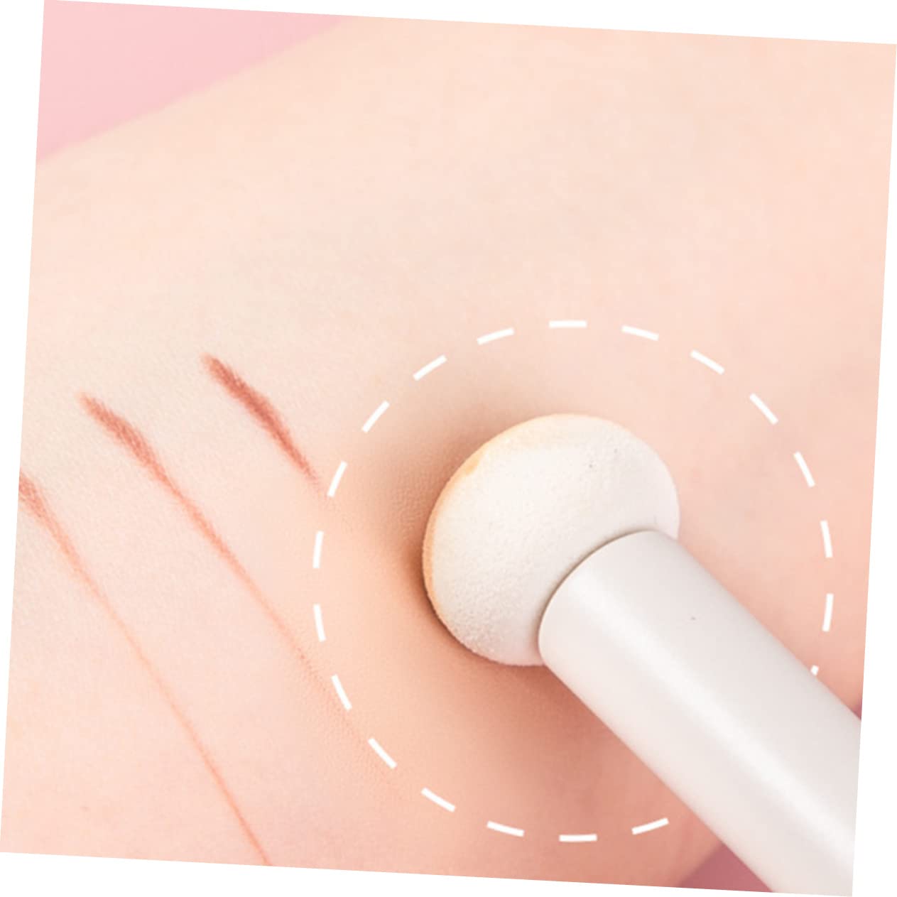 minkissy 20piezas Esponjas De Maquillaje Con Mango Ergonomico Aplicadores De Polvo Para Base y Corrector Para Uso Casa y Salones
