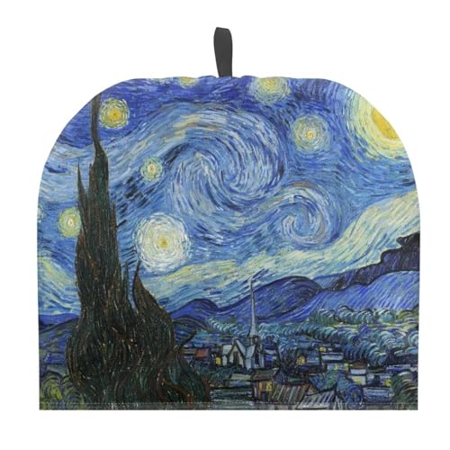 Image of Starry Night Print Tea Pot Cover Teapots Cosy Insulated Tea Cozies Home Kitchen Decoration Teapot Dust Cover Warming Tea Kettle Quilt Creative Gifts for Party