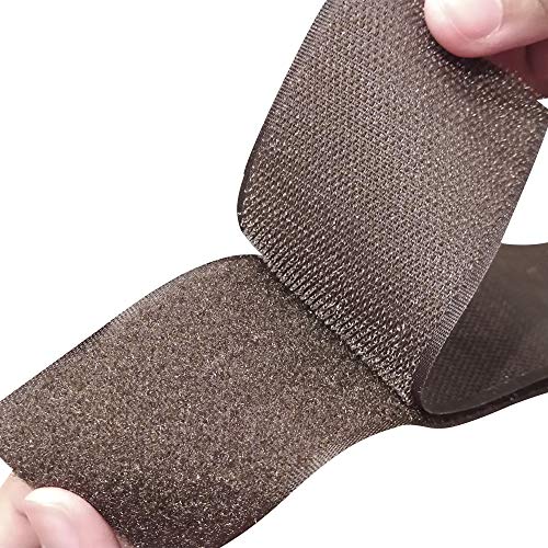 Fecho De Contato Macho E Fêmea 50mm X 1 Metro Cor Café