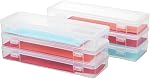 novelinks Plastic Small Storage Containers for Organizing, Mini Tote Box | 18 Pack, Small Clear, Task Boxes for Special Education, Board Game Storage Containers, Balloon Storage Organizer