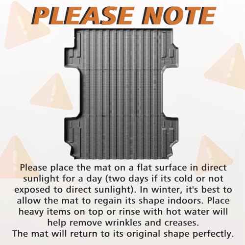 Image of TripleAliners Truck Mat Compatible with 2019-2026 Chevy Silverado 1500 / GMC Sierra 1500 6.6FT Accessories, Truck Bed Mat Heavy Duty Custom Fit All Weather Protection TPE Pickup Liner, Standard Bed