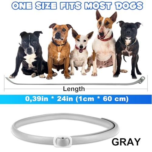 Collari Antipulci per Cani, Confezione da 4 Collari Antipulci per Cani con Protezione Efficace per 24 Mesi, Impermeabili, Regolabili per Taglia Piccola, Media e Grande
