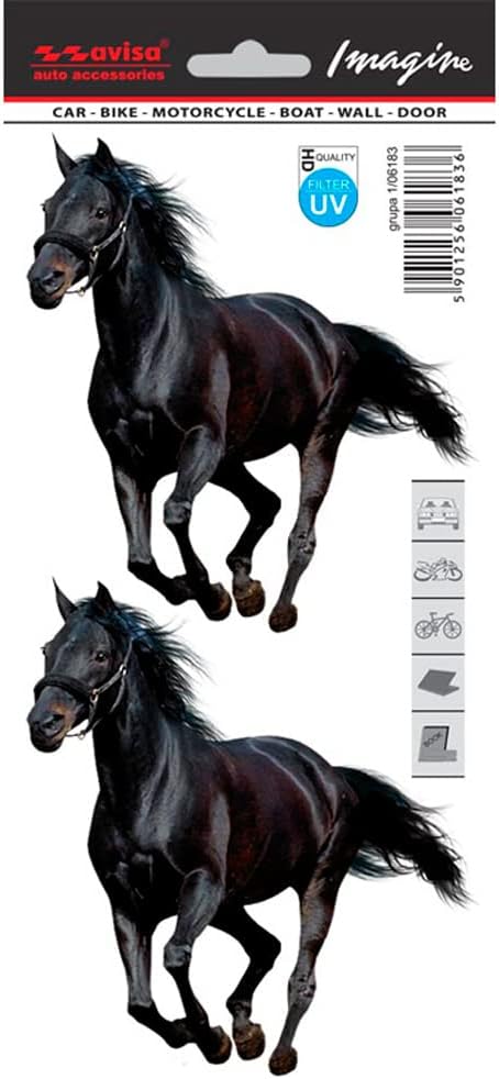 Avisa Auto Tattoo Sticker Mustang 2pcs - 11x12cm