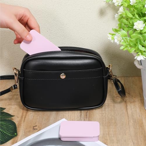 Image of Metal Tin Box, 2 Pcs 3.14x1.96x0.59 Inch Slide Top Small Tin Box Rectangular Empty Hinged Containers with Lids Portable Mini Boxes for Candies Lip Balm Jewelry Crafts Cosmetic Pills (Pink)