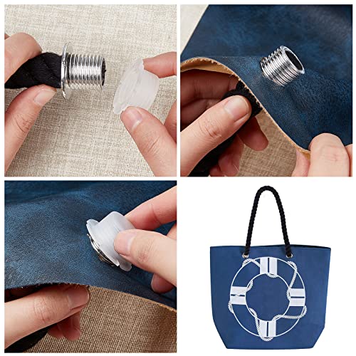 Image of GORGECRAFT 25.2 Inch Practical Rope Handle with Canvas Insert Handbag Strap Bag Braided Band Repair Replacements for Female Handbag Shoulder Bag Canvas Tote Purse Practical Accessories, Black