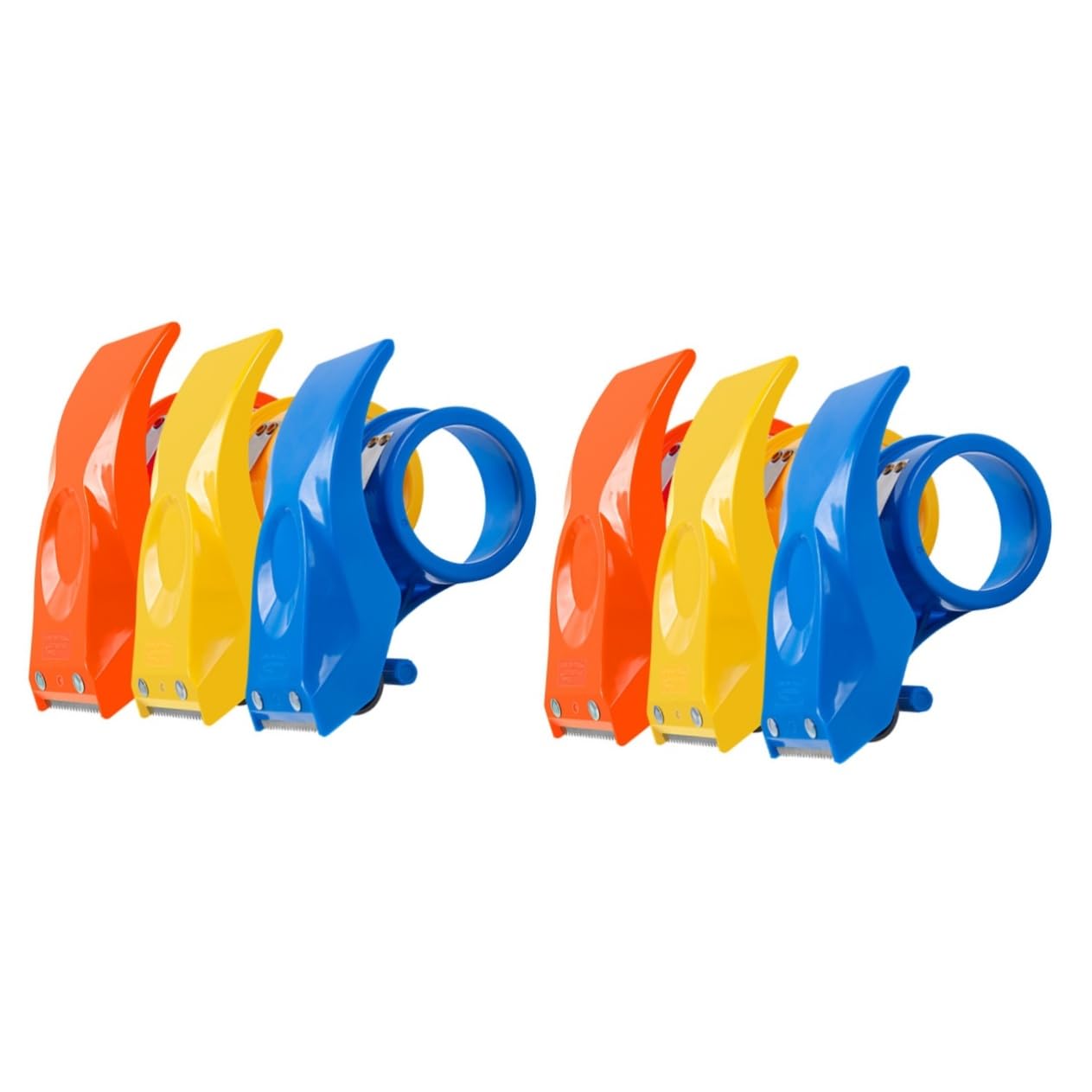 jojofuny 2 Set Dispenser Nastro Adesivo Ergonomico Per Imballaggi Cartoni Taglio E Leggero Per Nastri E Spessore Manuale Per Sigillatura Scatole 3 Pezzi * 2