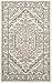 SAFAVIEH Adirondack Collection Accent Rug - 4' x 6', Ivory & Silver, Oriental Medallion Design, Non-Shedding & Easy Care, Ideal for High Traffic Areas in Entryway, Living Room, Bedroom (ADR108B)