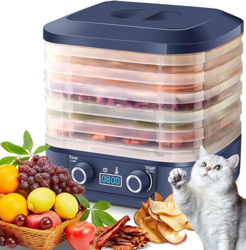Catálogo de Deshidratador de Alimentos Hamilton Beach los más solicitados. 40 Deshidratador de Alimentos Máquina, Deshidratador de Verduras, Deshidratador de Carne con 5 Bandejas Apilables, Food Dehydrator para Carnes y Hierbas, Control de Temperatura,...