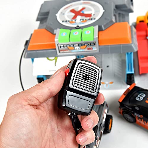 Hot Rod Garage - Lights And Sounds Toy Set For Kids | Working Intercom With Open And Close Parking Garage And Vehicle Lift | Playset Includes Pick Up Truck And Sports Car With Friction Motor #TOP5