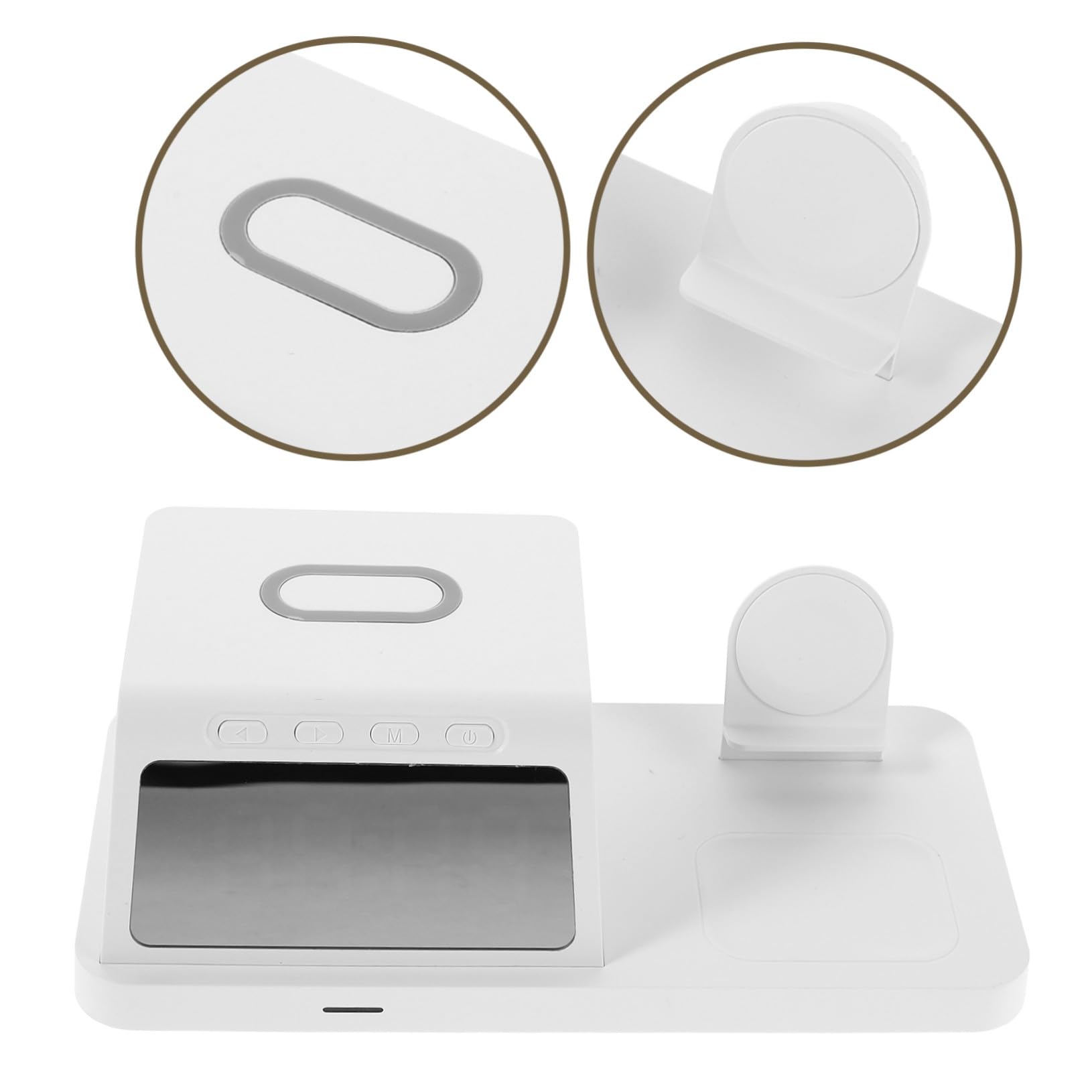 15w Caricatore Wireless con Orologio Dock di Ricarica Rapida da Supporto per Ricarica Wireless Adatto per Smartphone per Comodino e Ufficio