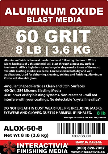 Image of #60 Aluminum Oxide - 8 LBS - Medium Sand Blasting Abrasive Media for Blasting Cabinet and Blasting Guns.