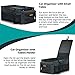 DiGeeONEGU Car Seat Organizer-Car Organizer Front Seat Back Seat,Car Organizers and Storage,Passenger Seat Organizer with Lid Tissue Box Cup Holder (Grey) (Black)