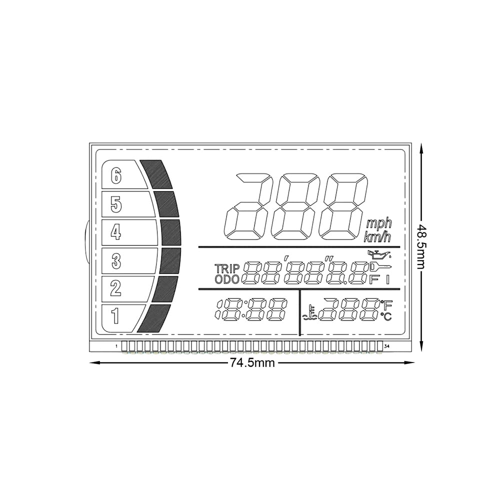 Amazon.com: Display Replacement for Kawasaki Z750 Z1000 ZX-6R