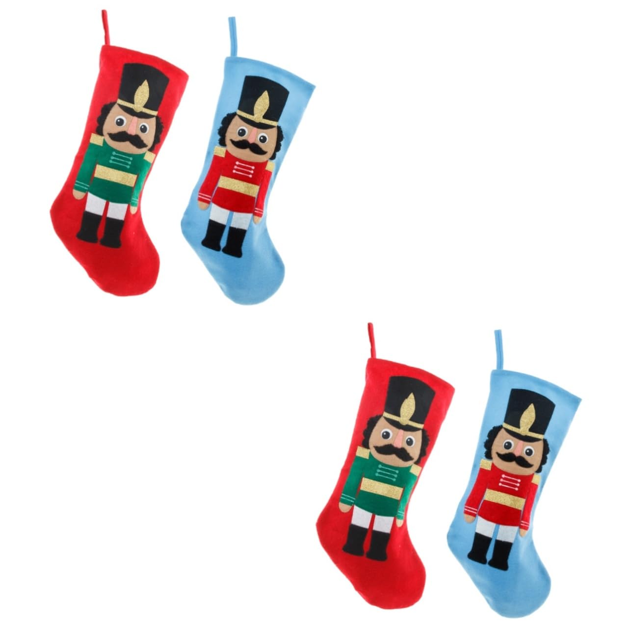 Ciieeo 4 Stück Soldat Weihnachtsstrumpf Weihnachtsdekorationen Weihnachtssocken Weihnachtsstrumpftaschen Weihnachtstüten Christbaumschmuck Filzstrumpf weihnachtsstrumpf dekore