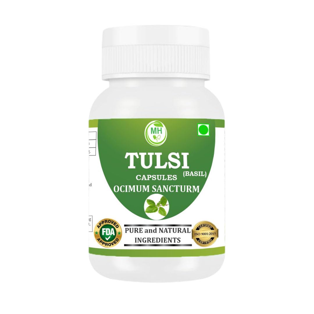 TULSI Capsules – 60 Veg Capsules | Pure Holy Basil Extract (Ocimum sanctum) | Natural Ayurvedic Herbal Supplement | Plant-Based Formula | Pack of 1 — Amazon image 4