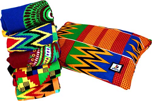 5-pair set Kente, Ankara, African Wax Print socks3