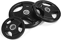 Vista 6 de SPART Weight Plate 2-Inch Rubber Coated Olympic Grip Plate for Barbell,Solid Cast Iron Weight Plates in Pairs or Single for Strength