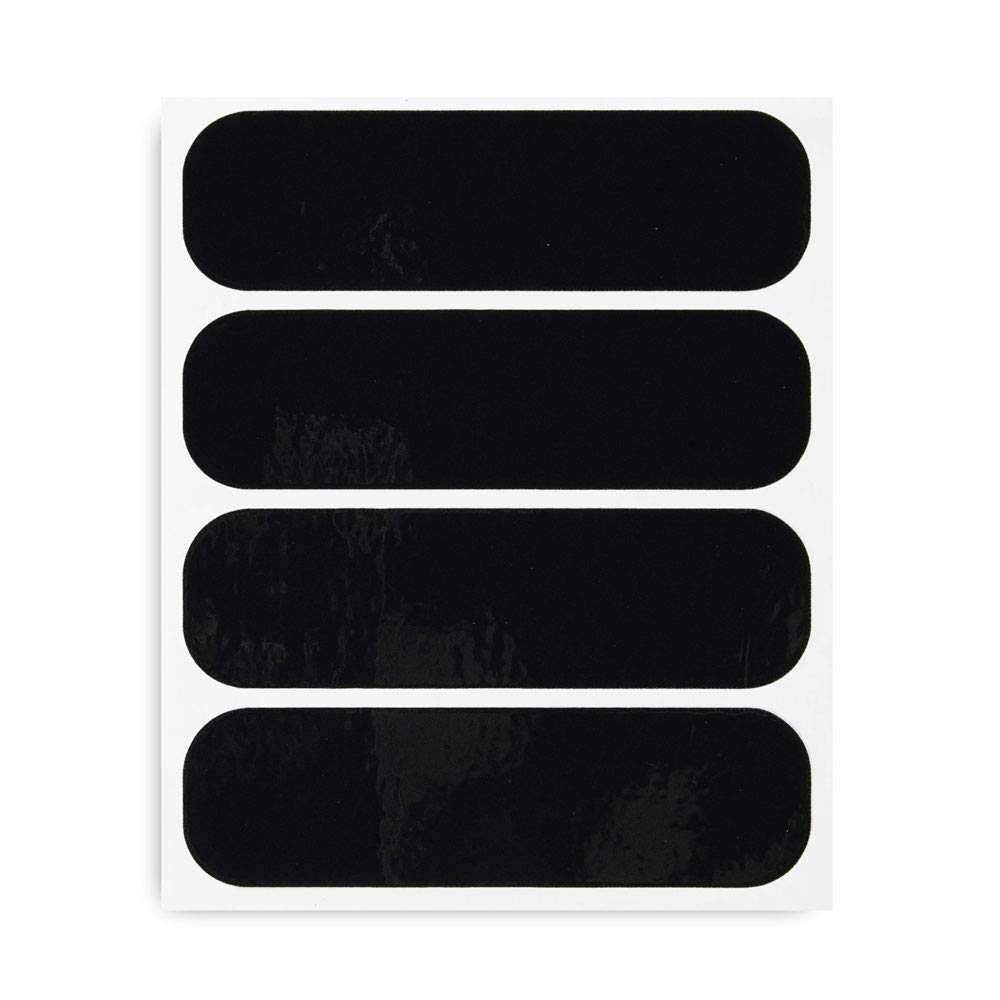 Refractive Stickers for Helmets, Black, Set of 4