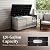 Quictent 120 Gallon Resin Deck Box, Weatherproof Waterproof Outdoor Storage Bench, Heavy Duty UV Resistant Lockable Container for Garden, Pool Supplies, Patio Cushions & Furniture Accessories