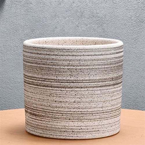 YUXINYAN Blumentopf Balkon Blumentöpfe mit Drainage Große Studie Wohnzimmer Einfache Blumentopf Sukkulente Pflanzende Keramik Pot PflanzküBel AußEn (Size : Klein)