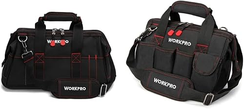 WORKPRO W081022A bolsa de almacenamiento de herramientas de boca ancha con base de goma a prueba de agua W081022A bolsa de herramientas de