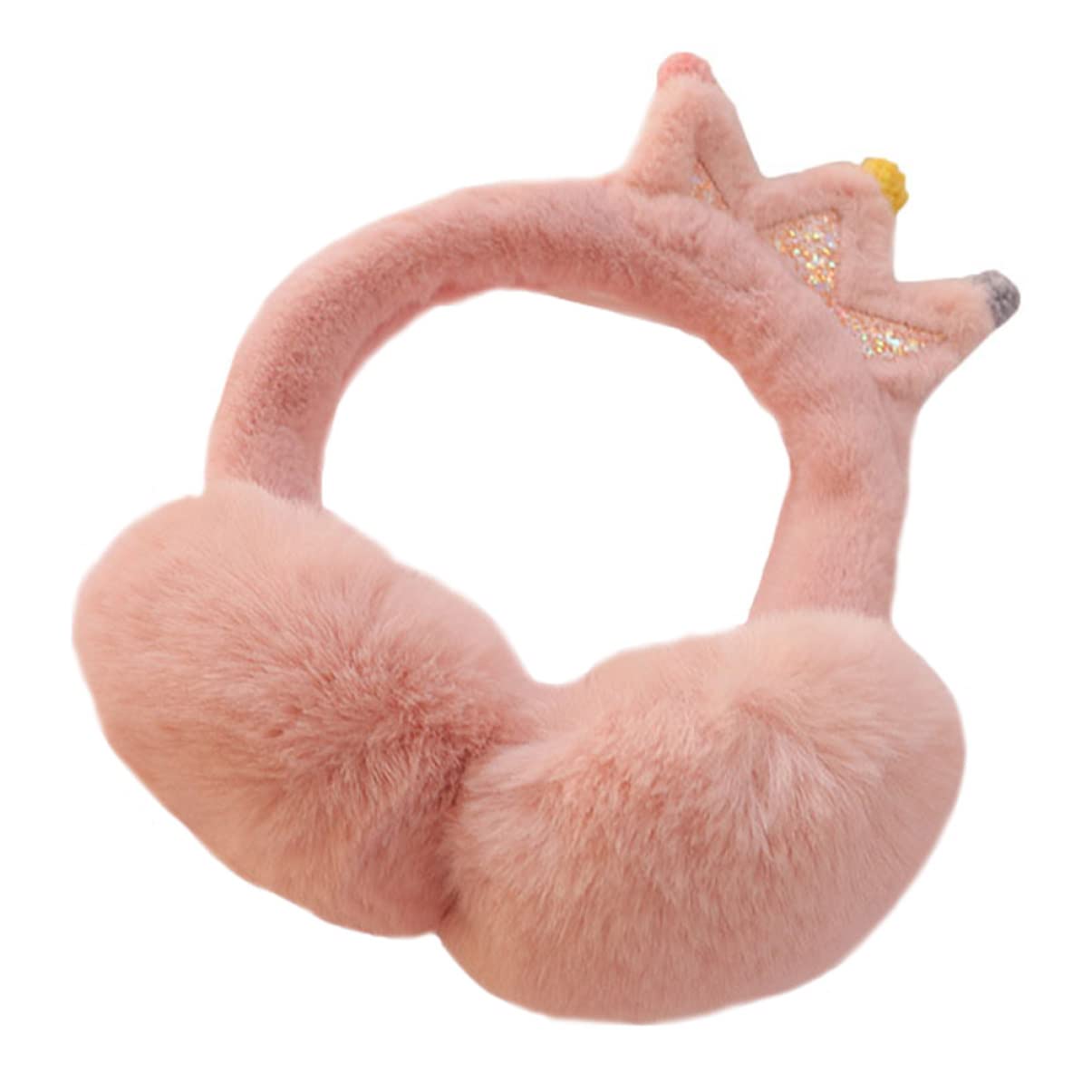 FRCOLOR 1Pc Cartoon Crown Earmuff for Adorable Winter Ear Covers Soft for Outdoor Use for Chilly Days Comfortable Ear Protection
