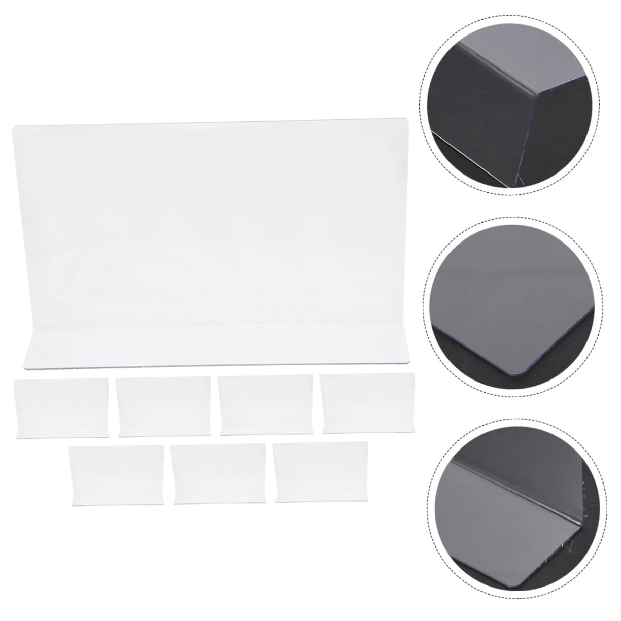 Cabilock 15-teiliges Set Acryl Regalteiler - Transparente Schrankorganizer 20x7x3cm