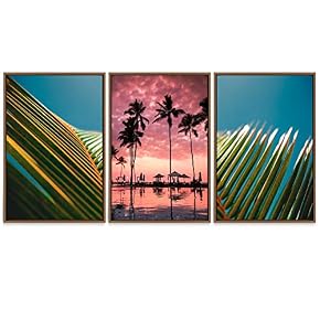 SIGNWIN Framed Canvas Wall Art Scenery Canvas Prints...