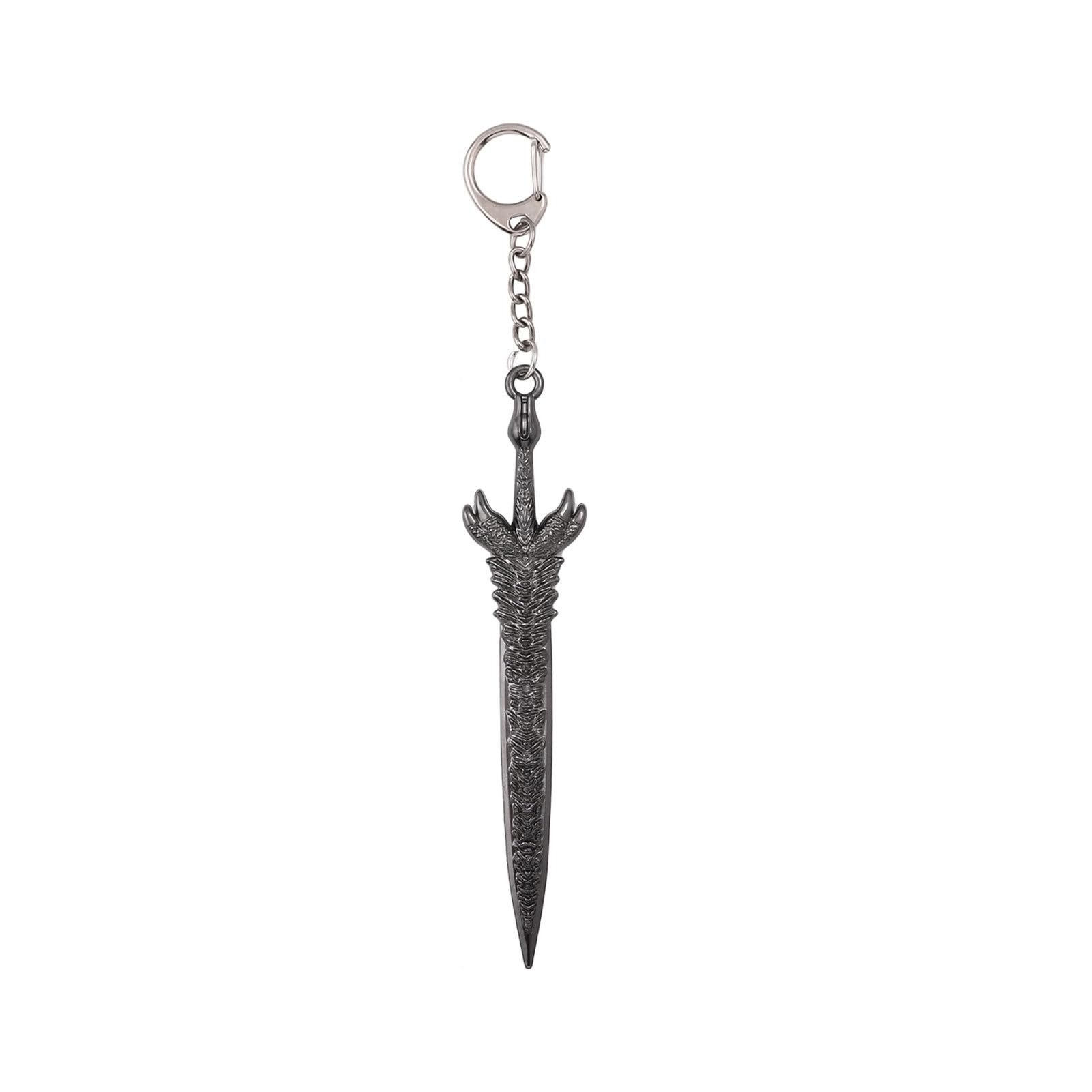 Maydee Unisex 4 Devils Cry Keychains - Demons Hunter Dantes Weapon Models Pendant Keyring Cosplay Accessories (4)