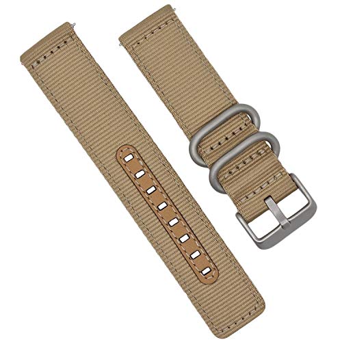 MOD WATCH PARTSNylon Watch Band - Quick Release - 18mm 20mm 22mm- Colors Black, Green, Blue, and Beige - Military Style- Replacement Strap for Men and Women
