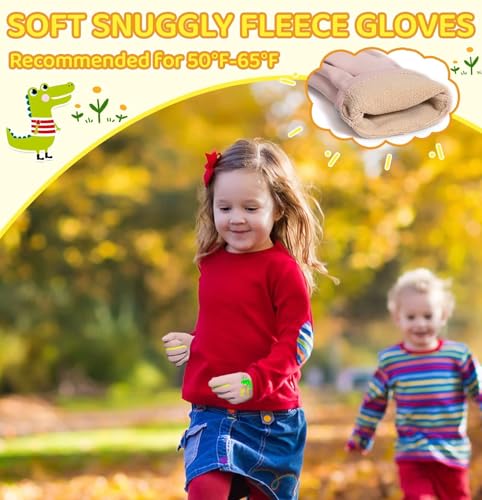 Image of Pixel Panda Winter Kids Warm Sports Gloves for Running Outdoor Boys Girls?Pink-L?