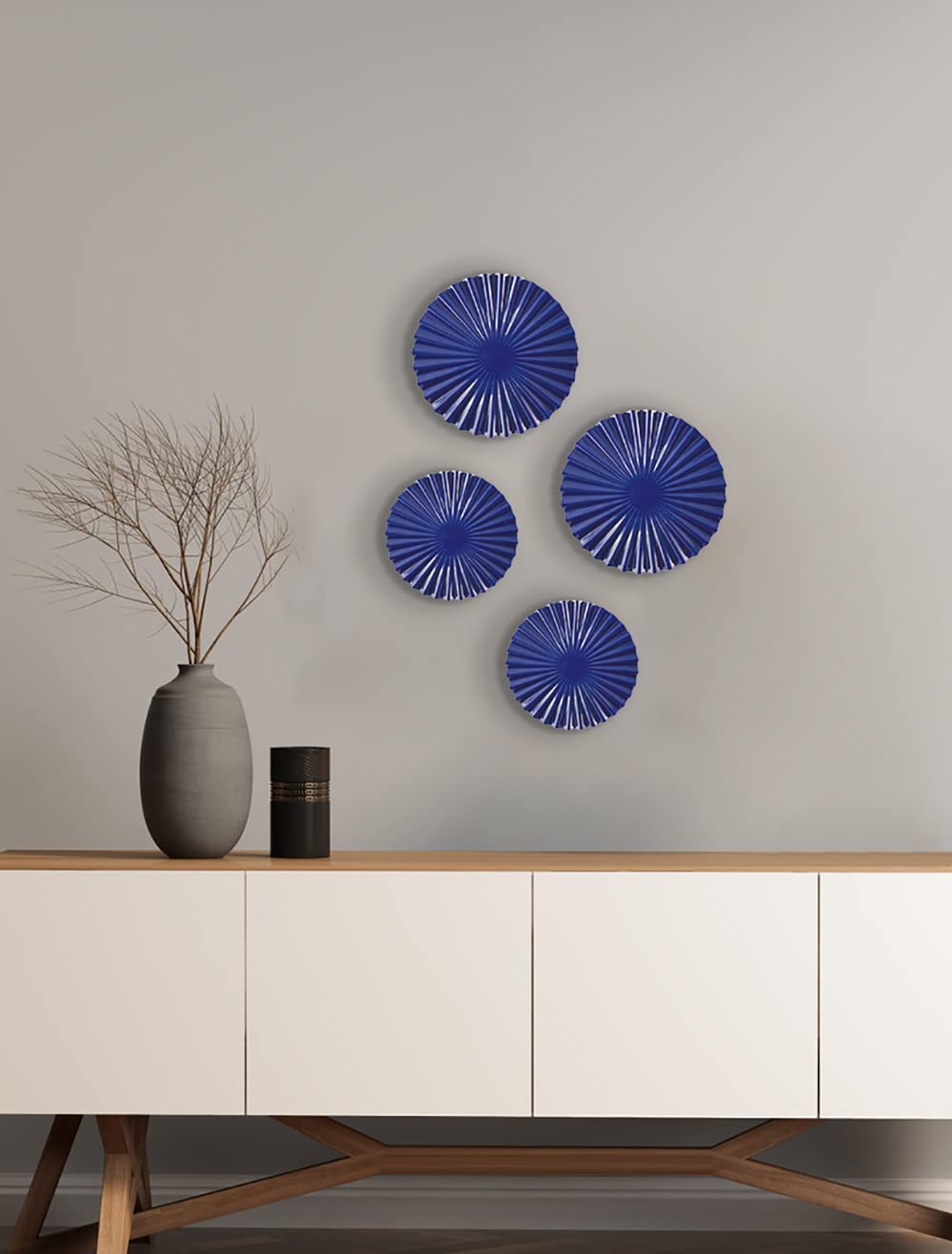 ITrixgan Deep Blue Sunburst Set of 4
