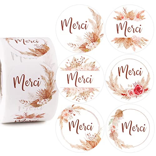 48 Stickers Personnalisés Ronds 40mm Pour Mariage, Baptême Et Communion Merci Pour Votre Presence 2