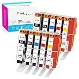 K-Ink Compatible Ink Cartridge Replacement for Canon PGI-220 PGI 220 CLI-221 CLI 221 (10 Pack - 2 Large Black, 2 Small Black, 2 Cyan, 2 Magenta, 2 Yellow)
